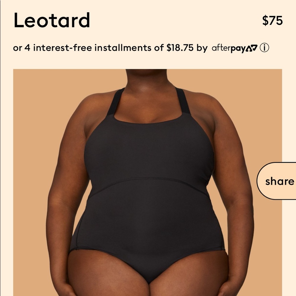 THINX black leotard XL- highest absorbency-NWT